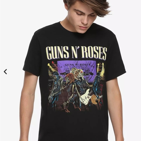 Guns N' Roses Appetite For Destruction Skeleton Band T-Shirt - Picture 1 of 4